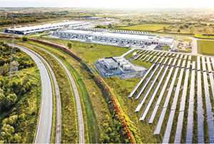 This aerial image shows the solar field at the Google Data Center in St. Ghislain, Belgium. (Image provided courtesy of Google)